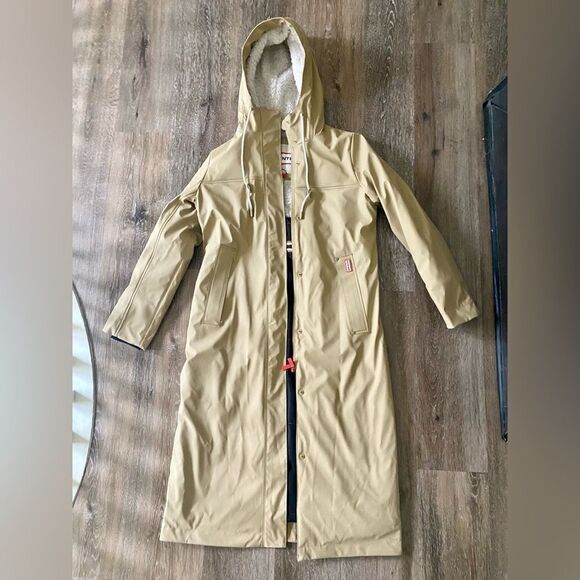 NWT Sammy Rubberized Long Padded Raincoat -
British Tan Sz XS - Picture 1 of 8